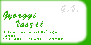 gyorgyi vaszil business card